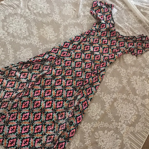 New GEO AZTEC BOHO CUTOUT MAXI Dress EMILIO PUCCI STYLE - Picture 3 of 8